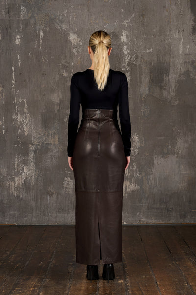 Leather V Corset Skirt