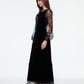 VELVET LACE SLEEVE DRESS