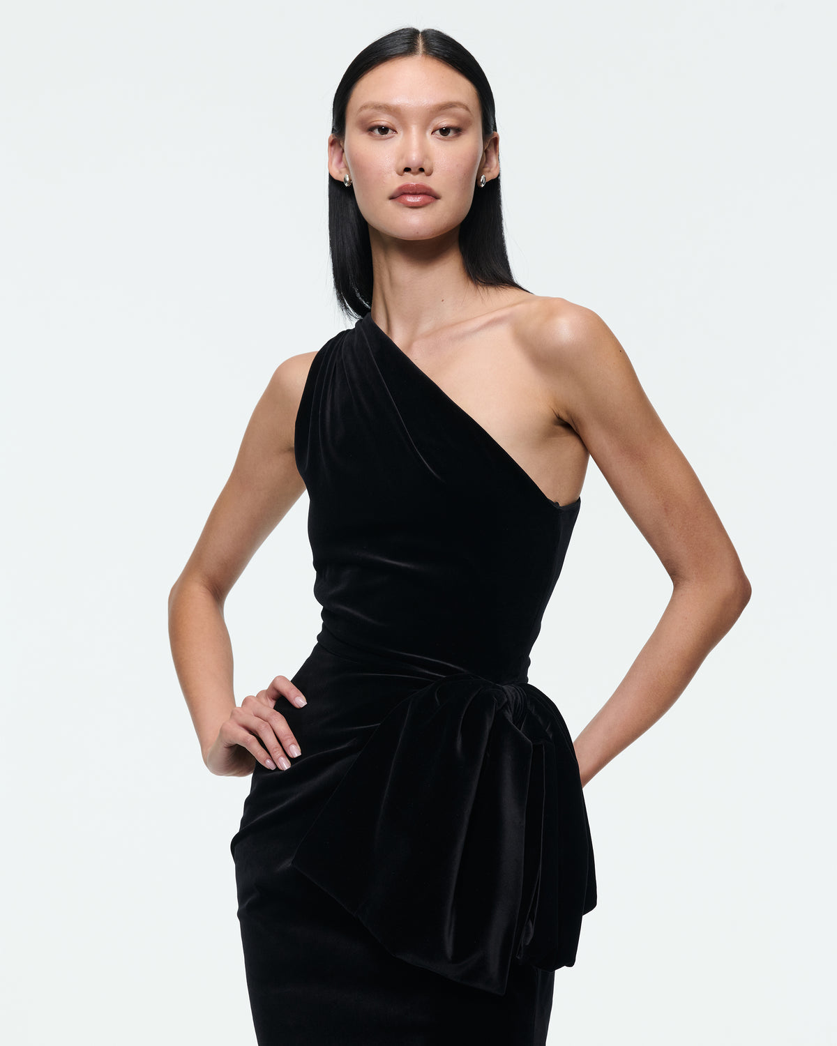 VELVET BOW DRESS