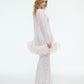 FEATHER CARDIGAN IN IVORY