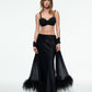 LONG SILK SKIRT IN BLACK