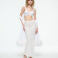 LONG SILK SKIRT IN WHITE