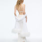 LONG SILK SKIRT IN WHITE