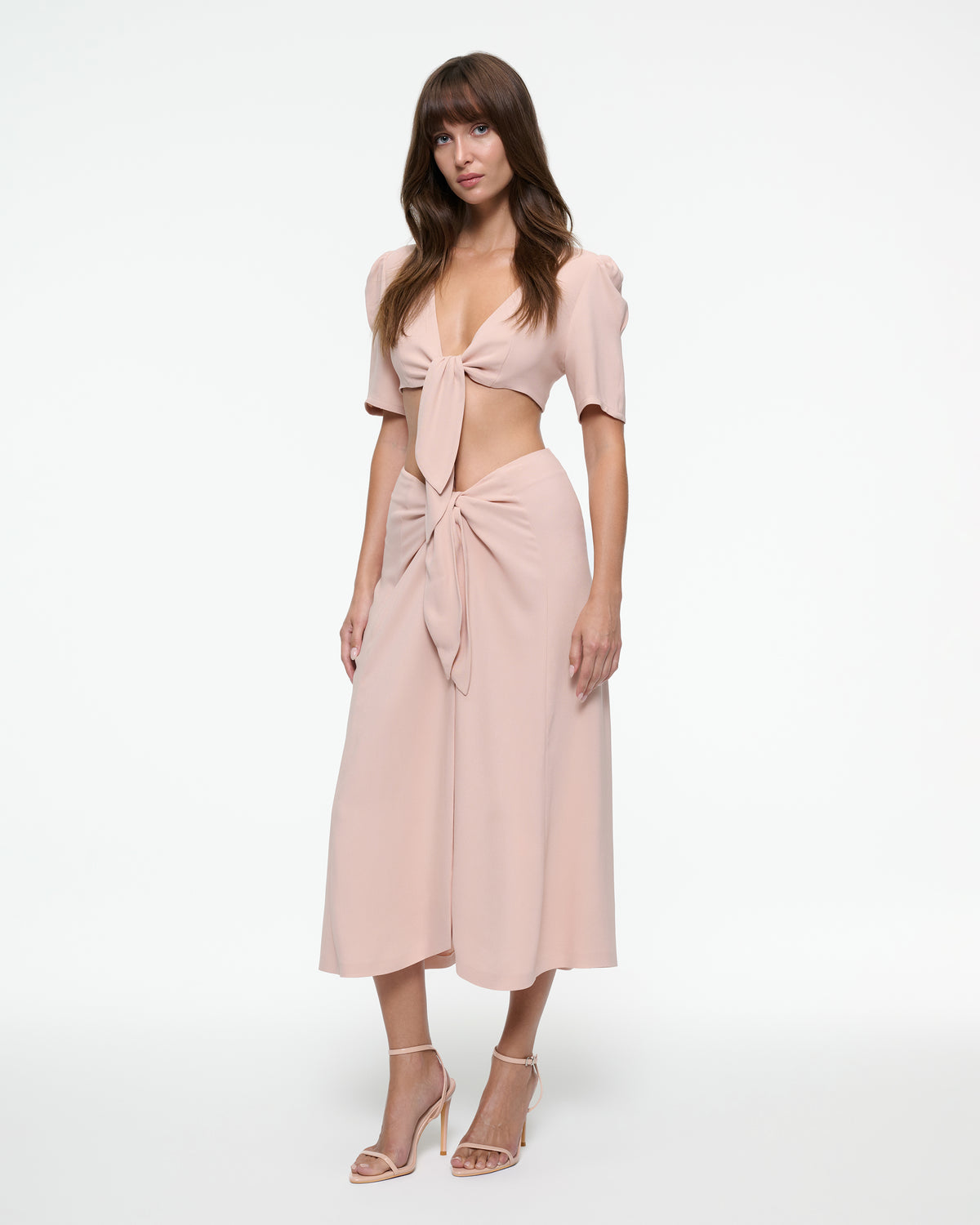 TIED SKIRT IN LIGHT PINK