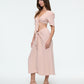 TIED SKIRT IN LIGHT PINK