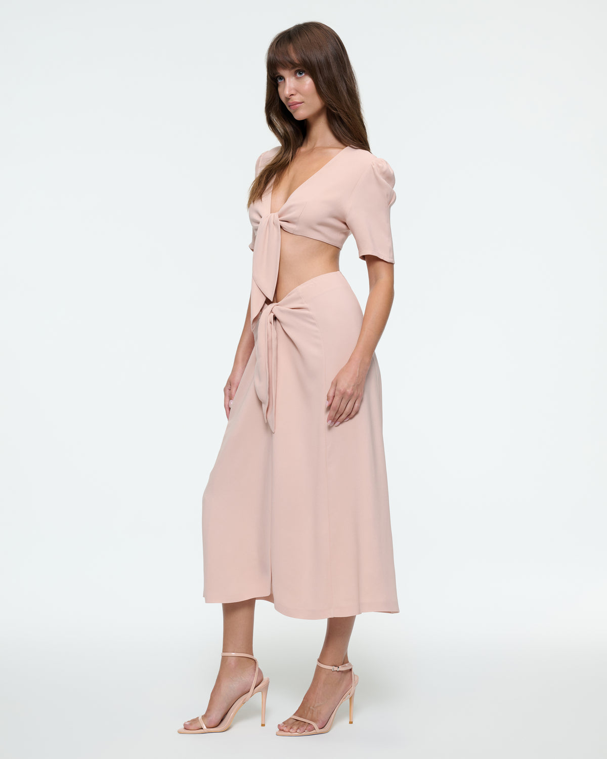 TIED SKIRT IN LIGHT PINK