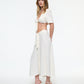 TIED SKIRT IN WHITE