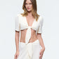 TIED SKIRT IN WHITE