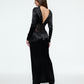 LONG SLEEVE SILK DRESS IN BLACK