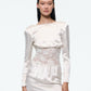 LONG SLEEVE SILK DRESS IN CREME