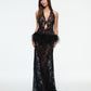 DROP WAIST HALTER DRESS