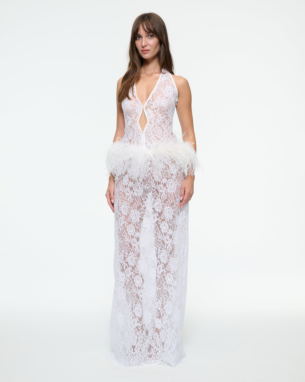 DROP WAIST HALTER DRESS
