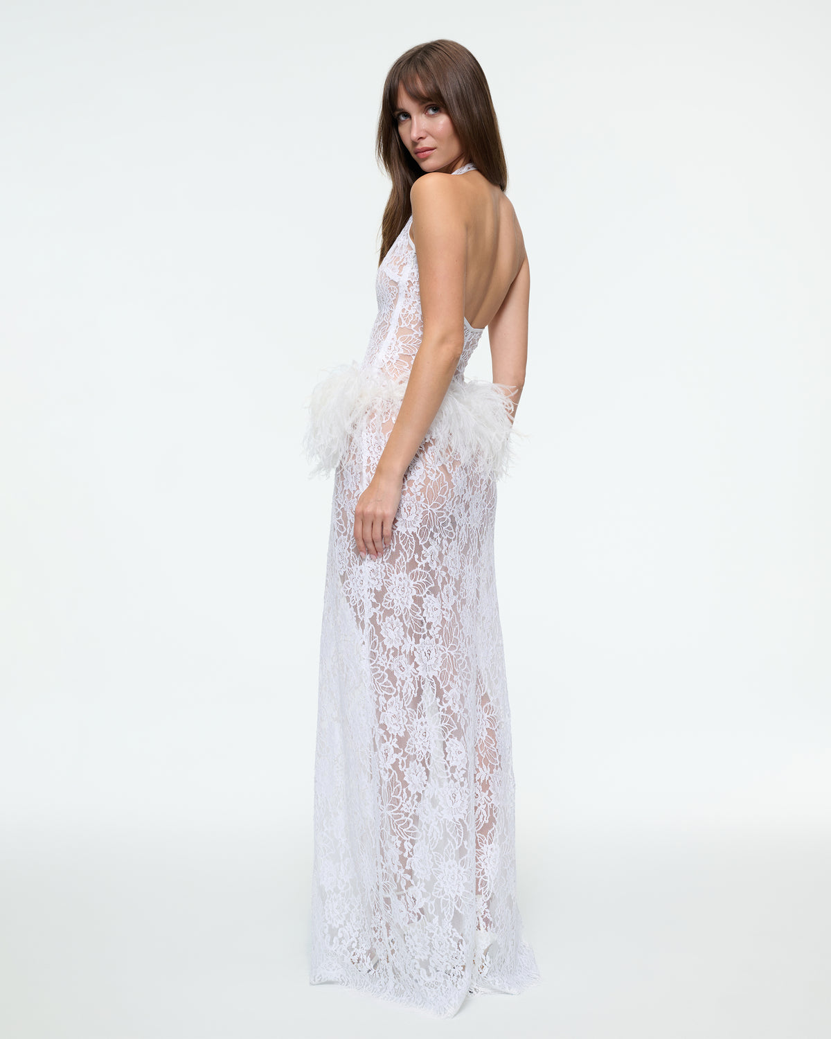 DROP WAIST HALTER DRESS