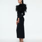 FEATHER SHOULDER DRESS