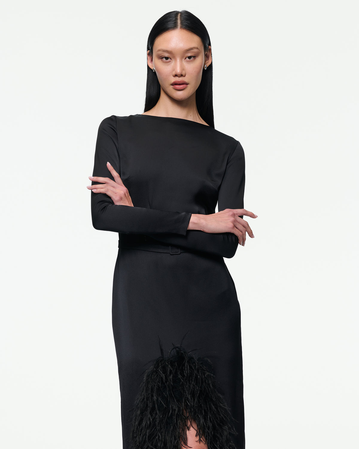 SILK SATIN LONG DRESS