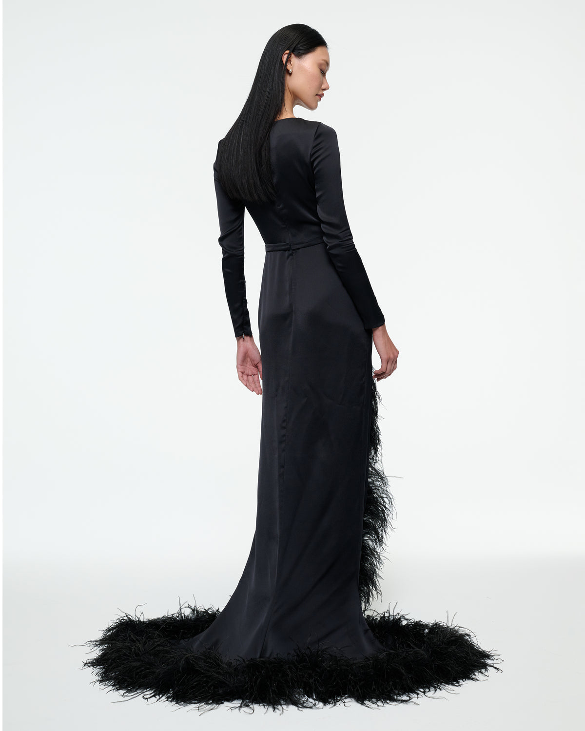 SILK SATIN LONG DRESS