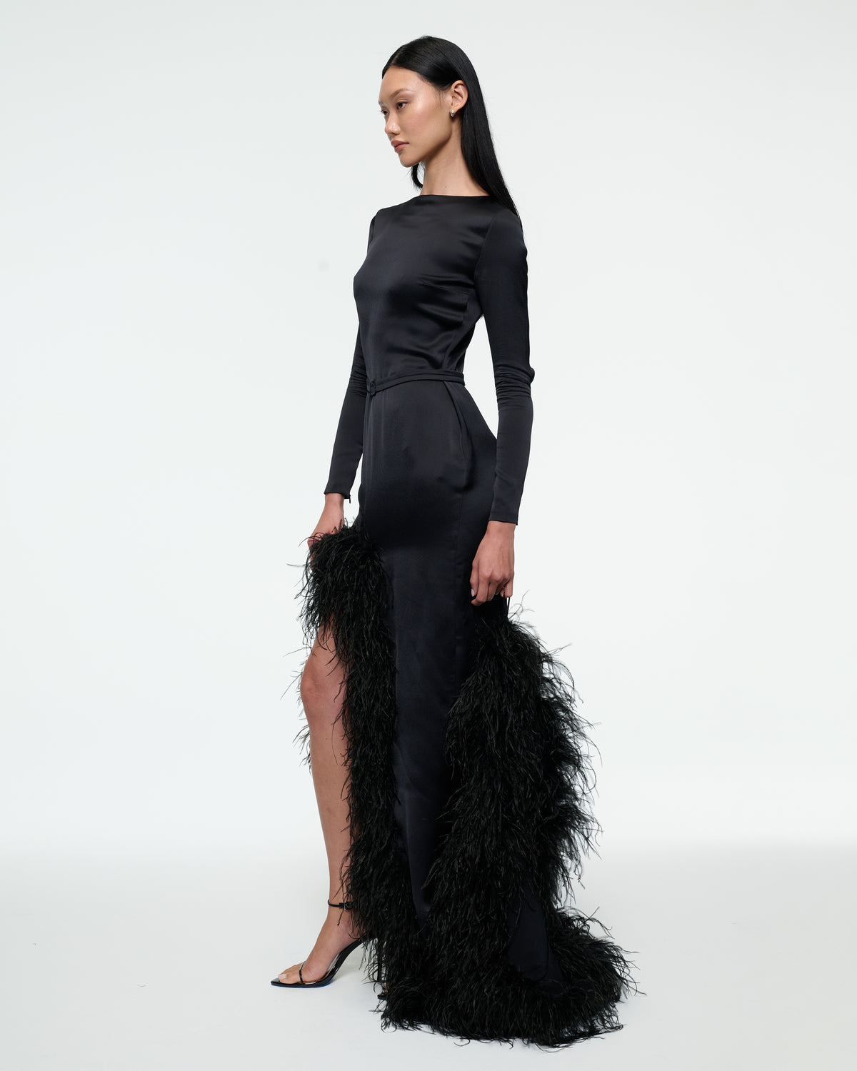 SILK SATIN LONG DRESS