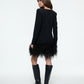 WOOL FEATHER MINI DRESS