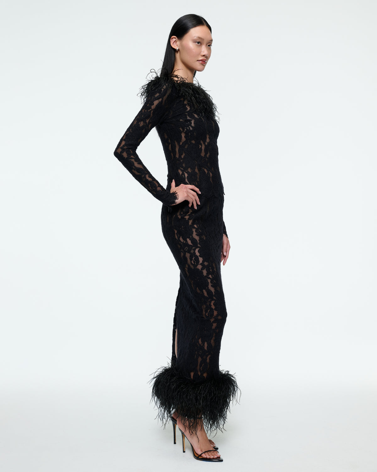 LACE MIDI DRESS