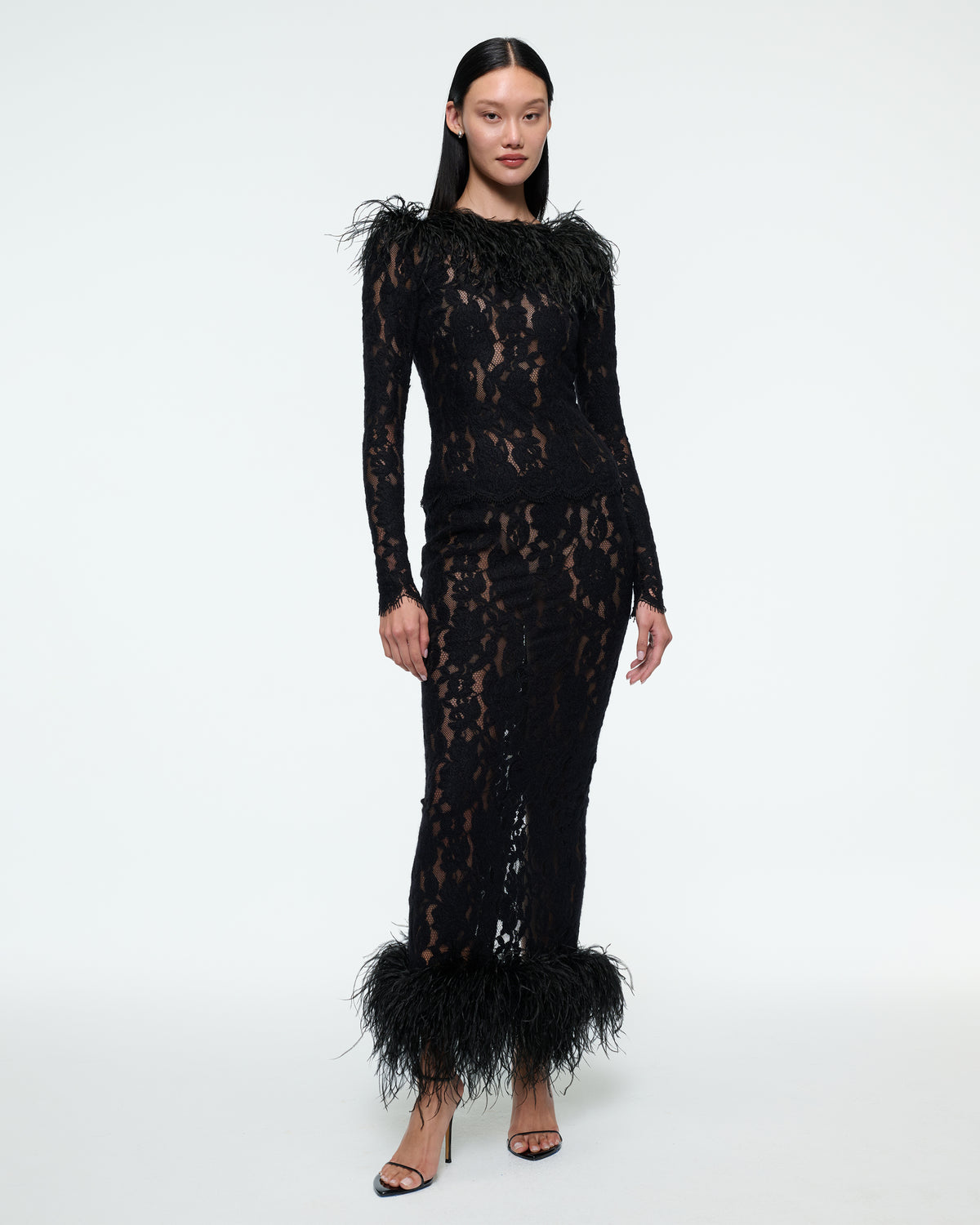 LACE MIDI DRESS