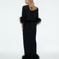 MIDI WOOL FEATHER SKIRT