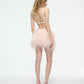 MINI FEATHER SKIRT IN LIGHT PINK