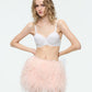 MINI FEATHER SKIRT IN LIGHT PINK