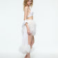 MINI FEATHER SKIRT IN WHITE