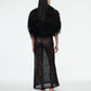 FEATHER CAPELET IN BLACK