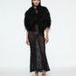 FEATHER CAPELET IN BLACK