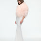 FEATHER CAPELET IN LIGHT PINK