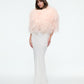 FEATHER CAPELET IN LIGHT PINK