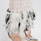 BLACK & WHITE FEATHER SKIRT