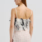 BLACK & WHITE FEATHER TOP
