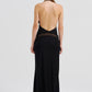 BACKLESS PLUNGE DRESS