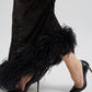 LONG FEATHER DRESS