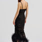 LONG FEATHER DRESS