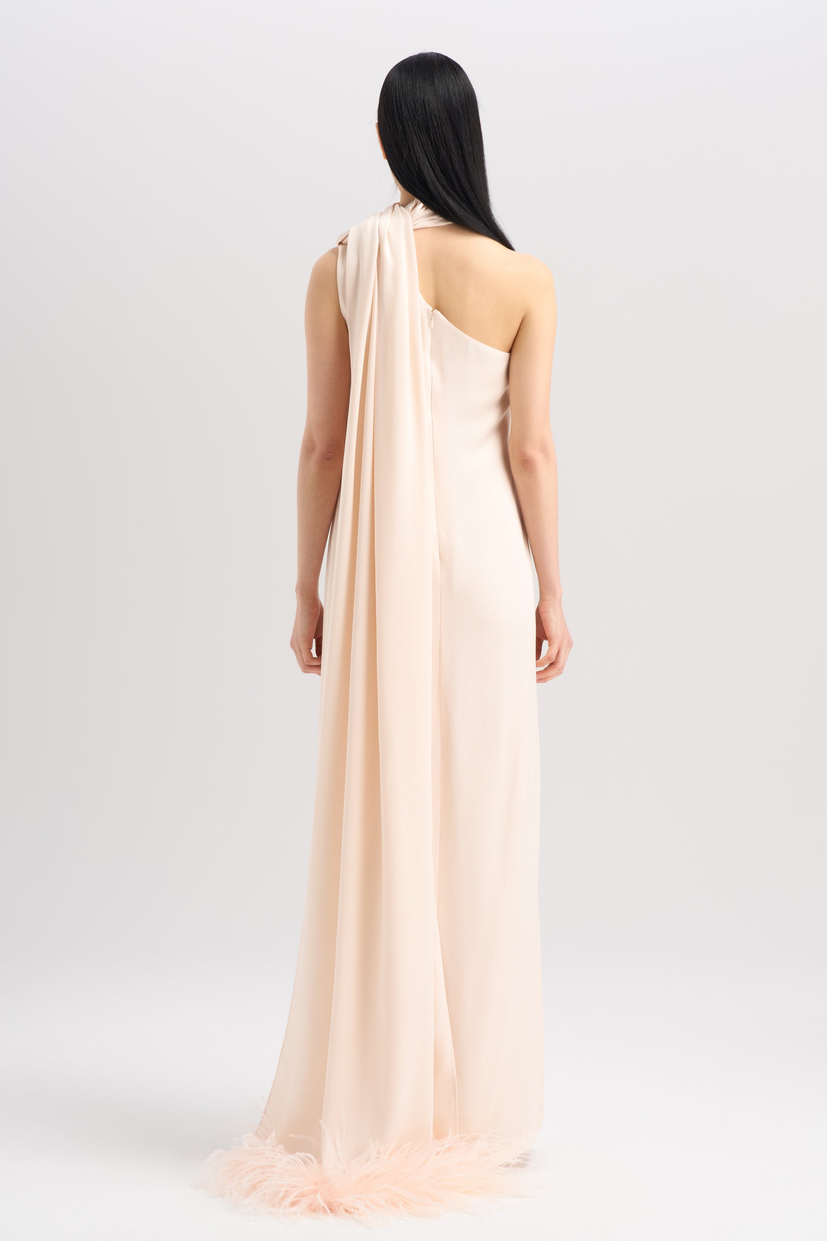 DRAPED SHAWL GOWN