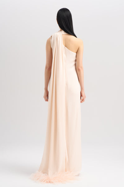 DRAPED SHAWL GOWN