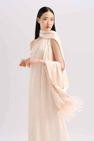 DRAPED SHAWL GOWN