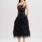 LACE DROP WAIST FEATHER DRESS