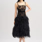 LACE DROP WAIST FEATHER DRESS