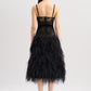 LACE DROP WAIST FEATHER DRESS