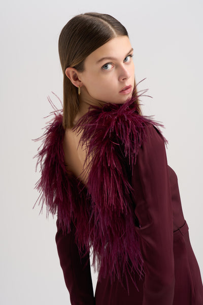 BACKLESS FEATHER DRESS
