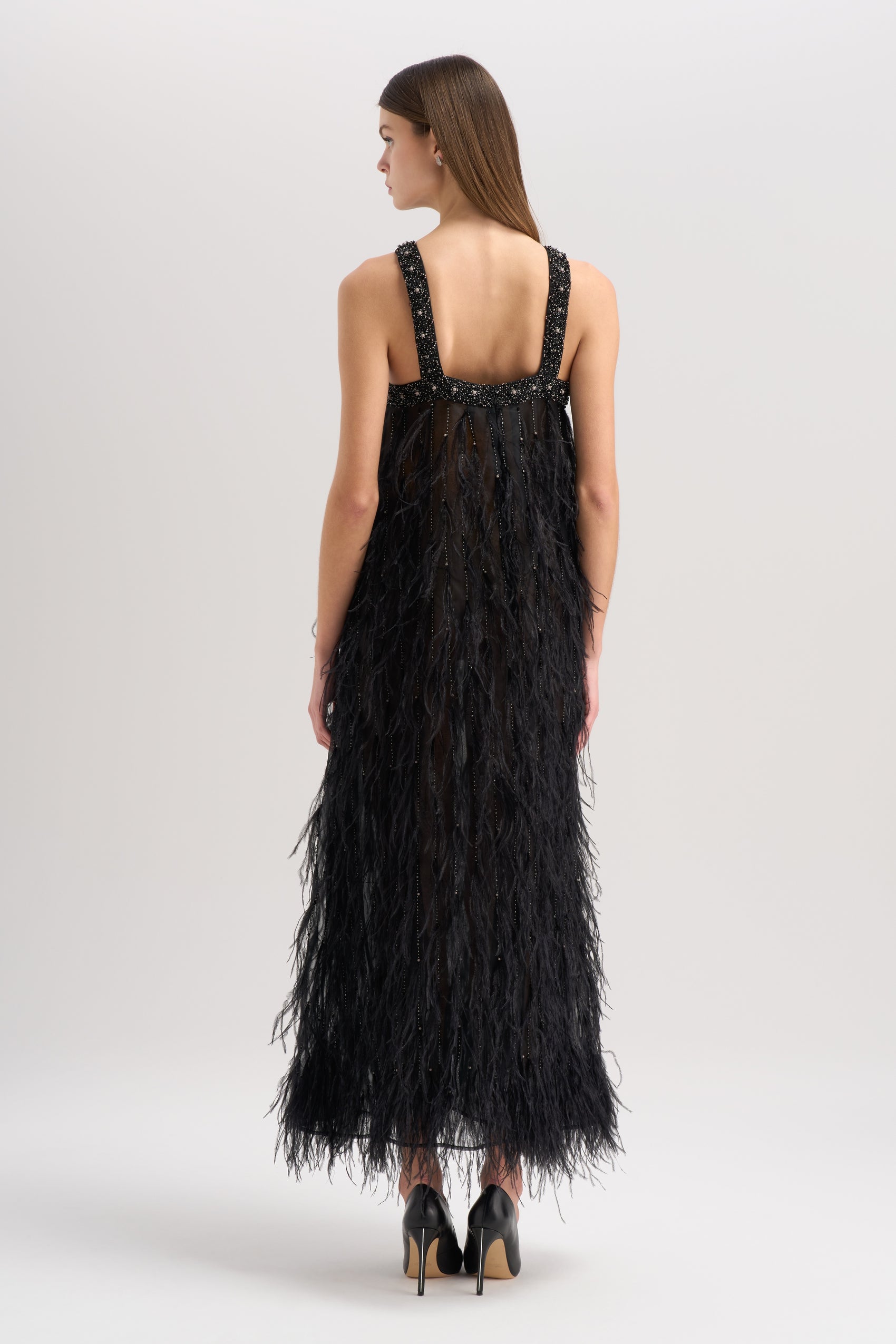 BEADED FEATHER DRESS