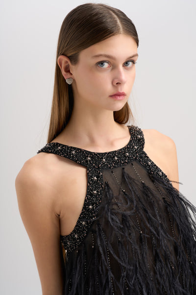 BEADED FEATHER DRESS