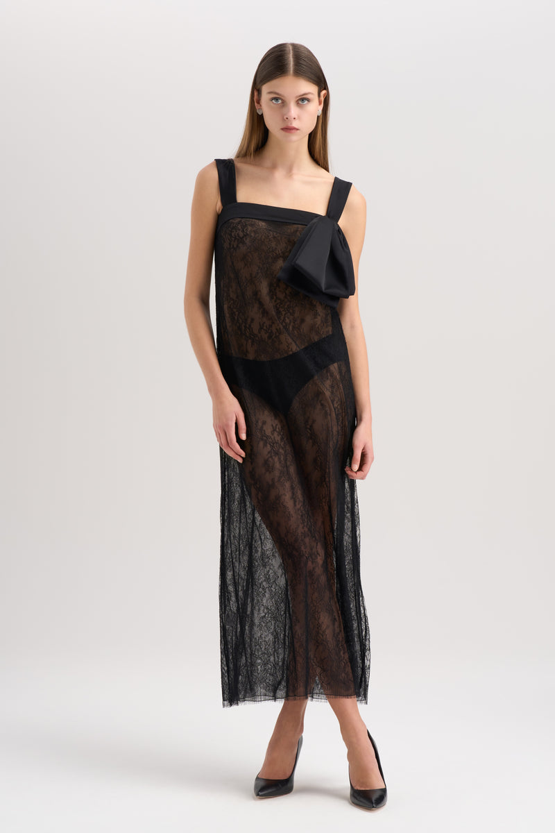 LACE BOW DRESS
