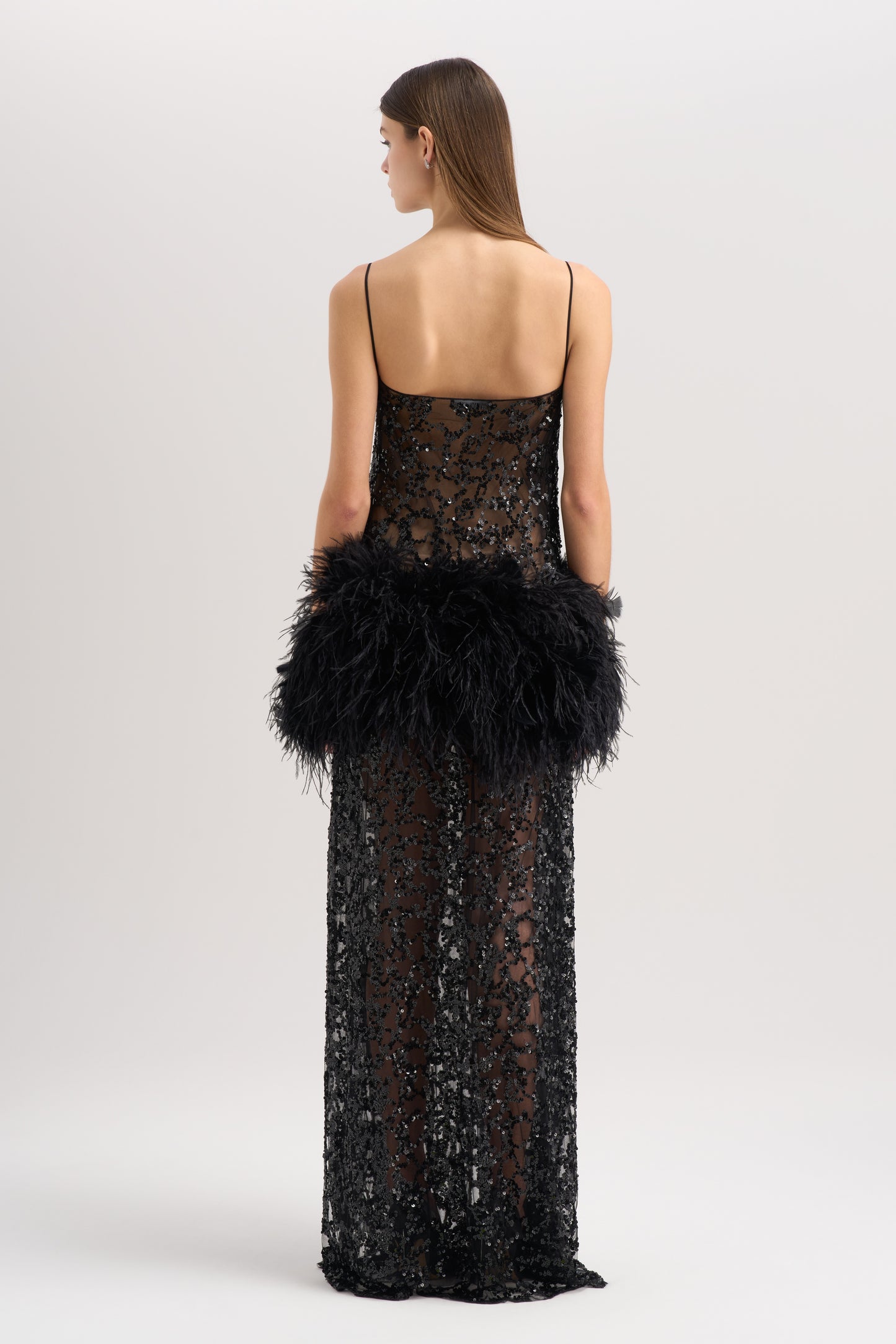 EMBROIDERED FEATHER DRESS