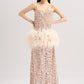 EMBROIDERED FEATHER DRESS