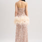 EMBROIDERED FEATHER DRESS
